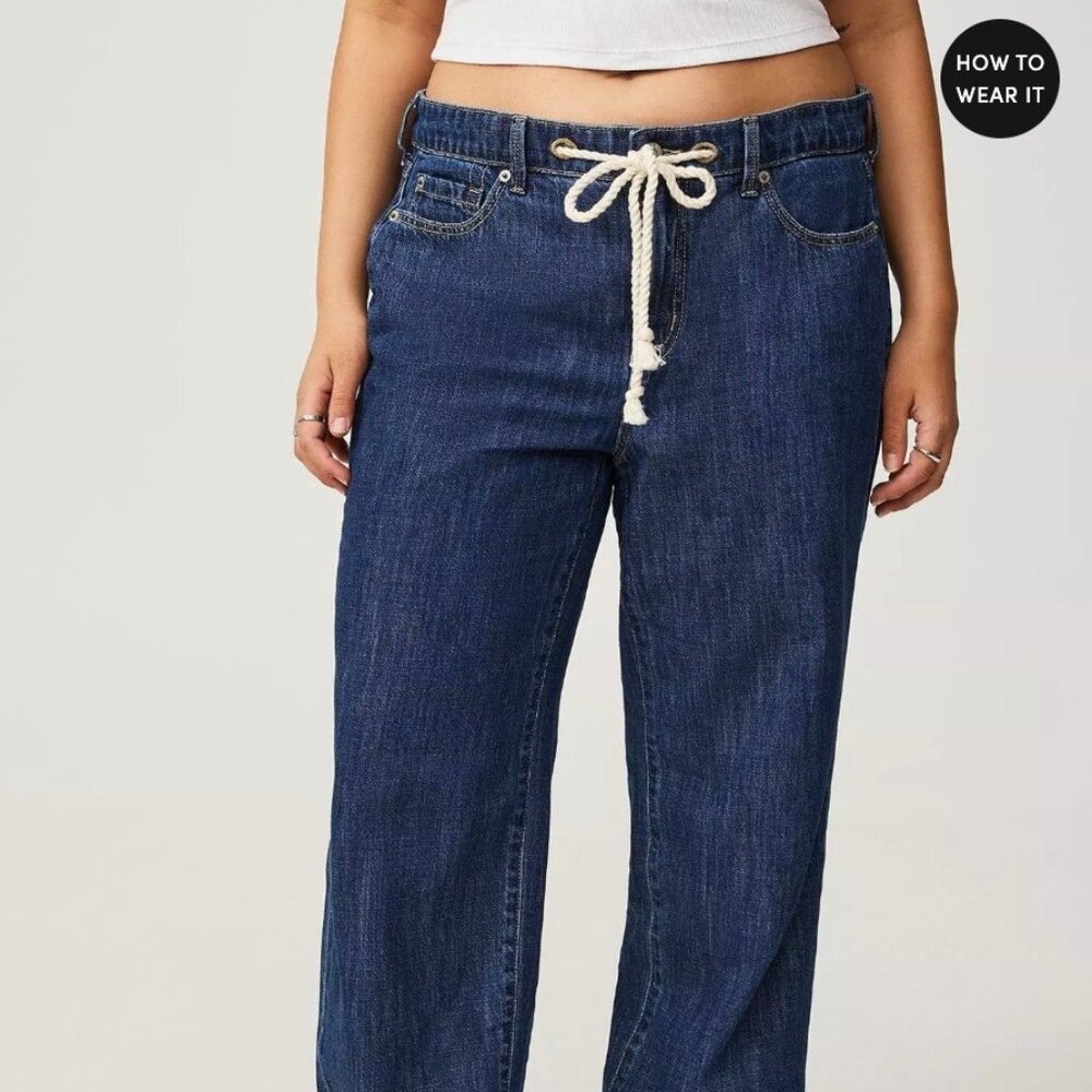 Torrid mid-rise wide leg drapey jean size 12